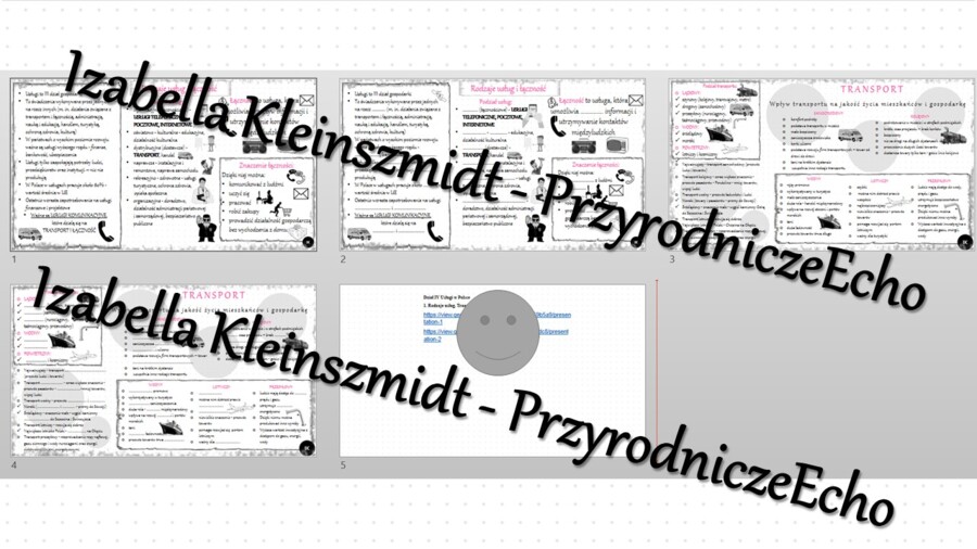 Minizestaw na temat „Rodzaje usług. Łączność i transport” – sketchnotka + karta pracy w power point + gratisowy link do prezentacji multimedialnej niekomercyjnej wykonanej w genial.ly do indywidualnego pobrania i użycia do celów niekomercyjnych. Geografi