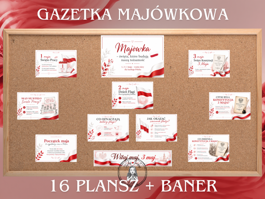 Majówka w szkole – gazetka 1, 2, 3 maja