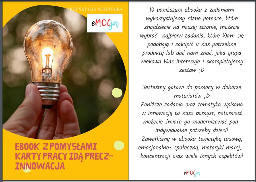 INNOWACJA DLA KLAS 1-4 OPIS/DOKUMENTACJA na REWALIDACJĘ ,,KARTY PRACY IDĄ PRECZ”