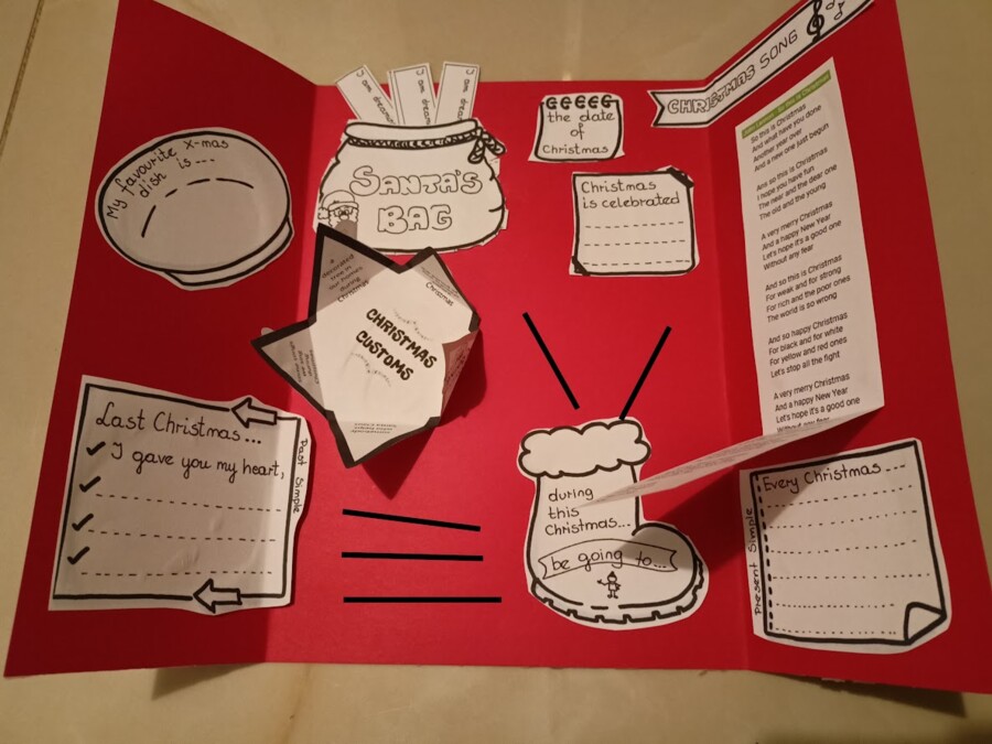 CHRISTMAS LAPBOOK - Past Simple & Past Continuous by Alicja Soszka