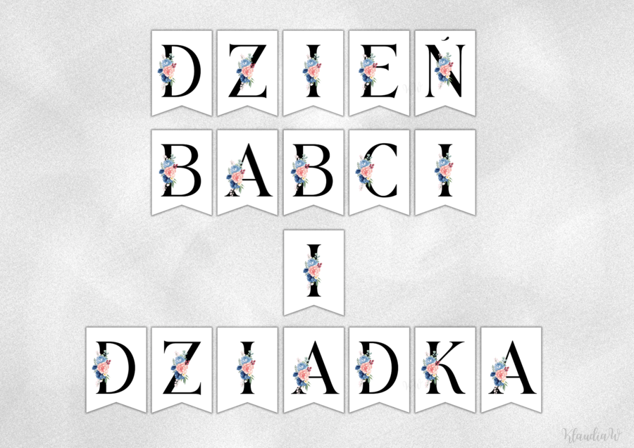 Dzień Babci i Dziadka - girlanda (PDF)