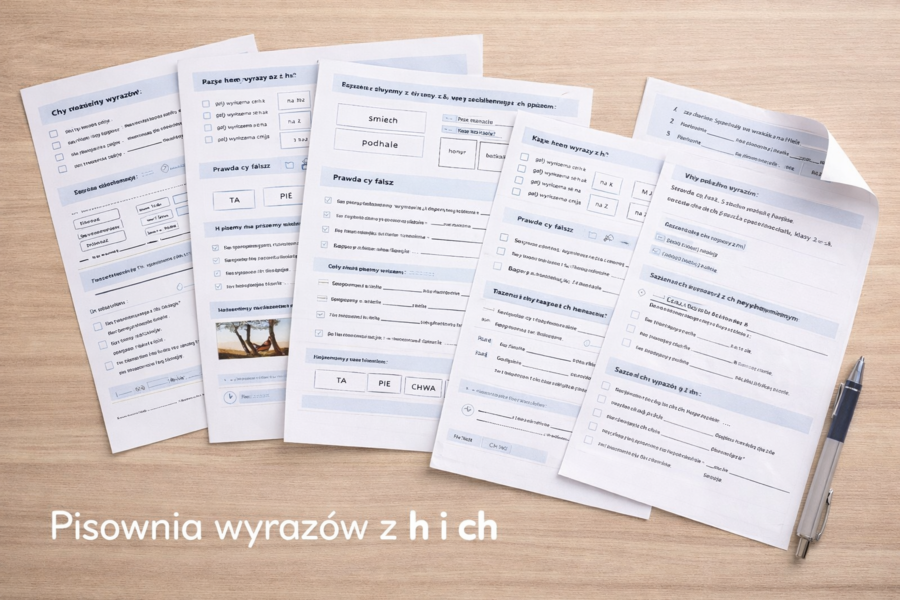 PISOWNIA WYRAZÓW Z H I CH [Karta pracy, sprawdzian]