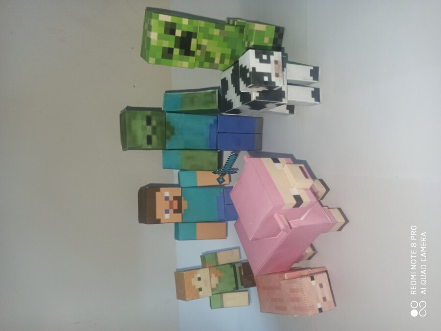 Minecraft: Siatki Brył + Karty Pracy (PDF)
