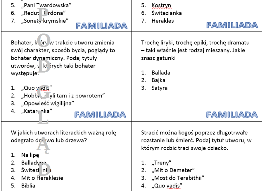 Familiada - gra na koniec roku