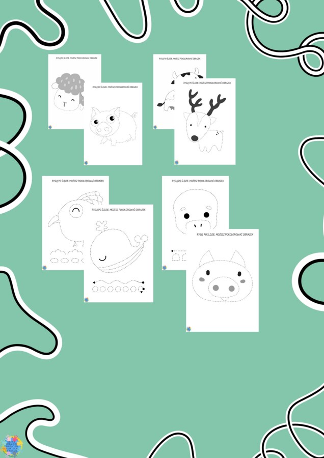 ZWIERZĄTKA - ĆWICZENIA GARFOMOTORYCZNE DLA PRZEDSZKOLAKÓW