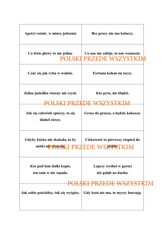 Przysłowia w kodach QR zamknięte