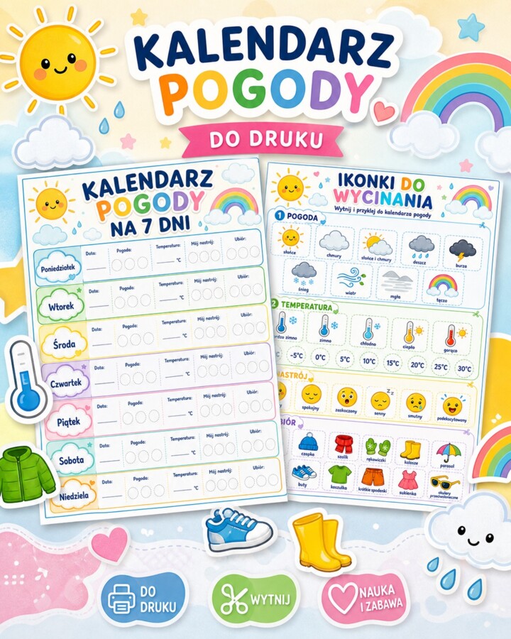 Kalendarz pogody na 7 dni