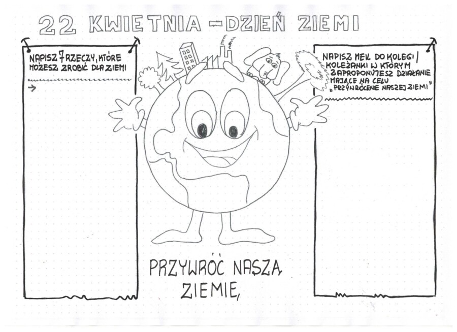 Dzień Ziemi - 22 kwietnia - Notatka graficzna