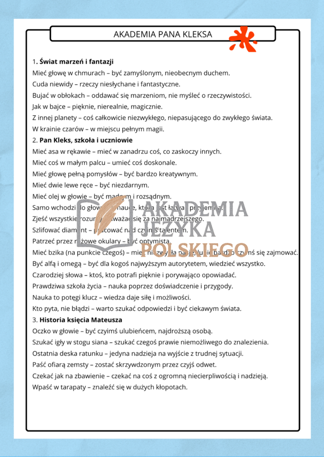 Frazeologia w lekturach 4-6