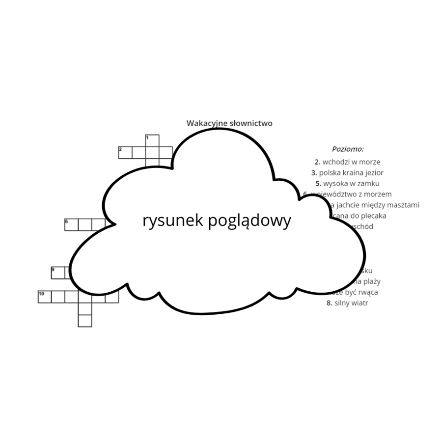 Wakacyjna krzyżówka