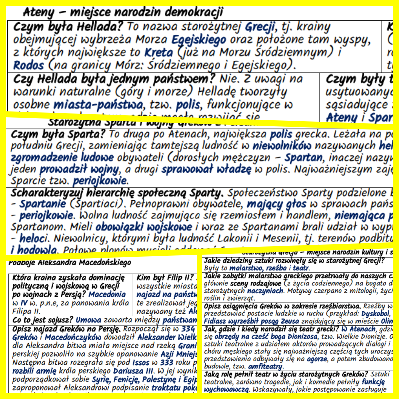 Cywilizacja starożytnej Grecji. NOTATKI