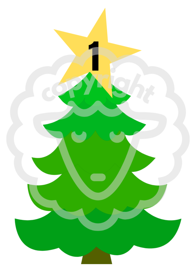 Matematyczna choinka - nauka cyfr od 1 do 10