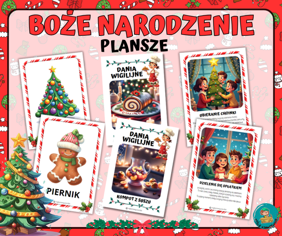 BOŻE NARODZENIE- ŚWIĄTECZNY ZESTAW - PLANSZE i ZABAWY