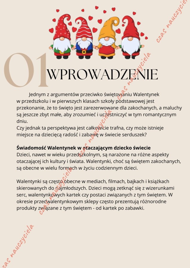 Walentynki - zagadki z bajek, gra ruchowa, kolorowanka