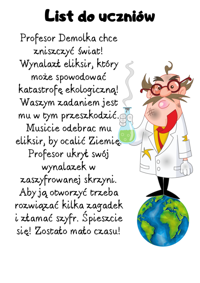 Ekologiczny Escape Room "Ocalić Ziemię" dla klas 5-8