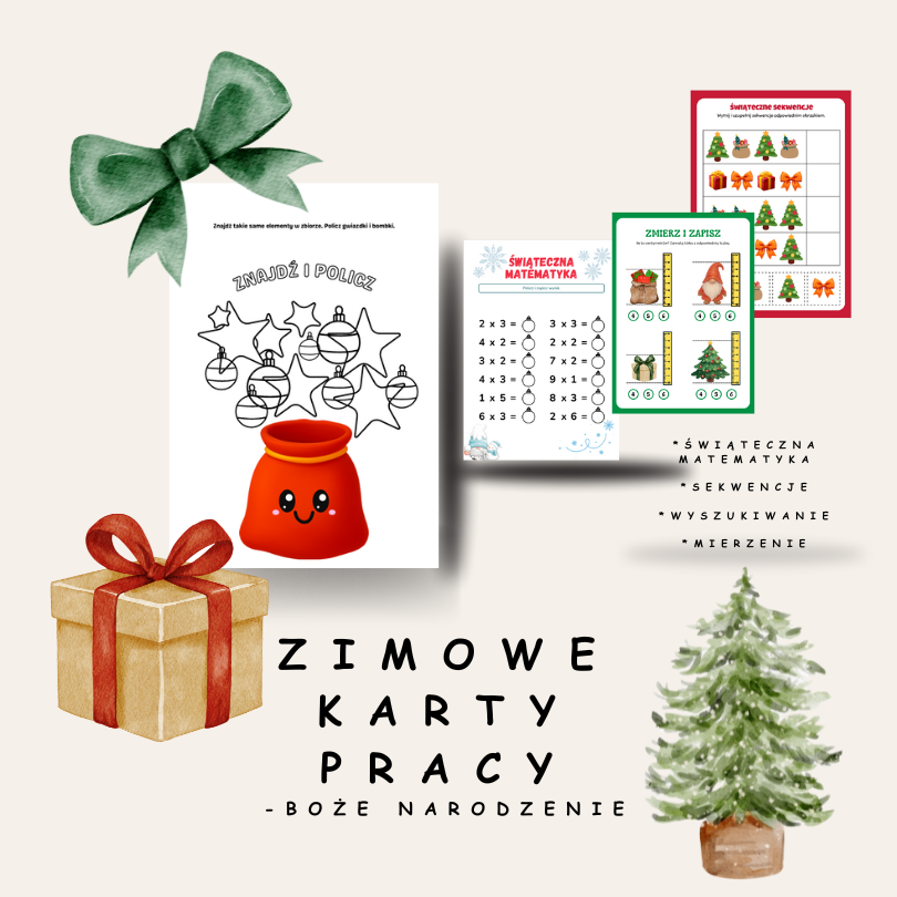 Zimowe karty pracy - Boże Narodzenie
