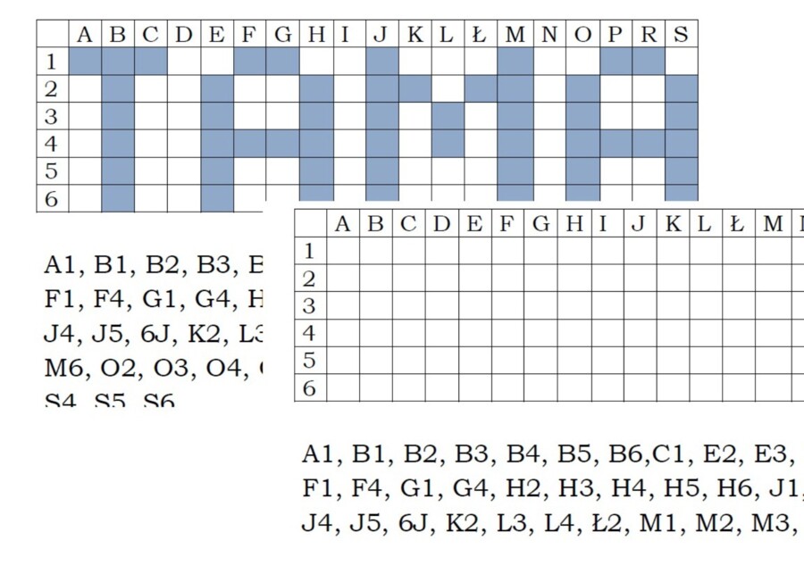 Kodowanka dla klasy 1 z hasłem tama