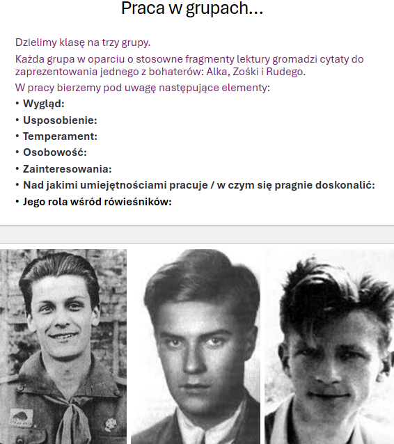 Rudy, Alek, Zośka. Bohaterowie KAMIENI NA SZANIEC