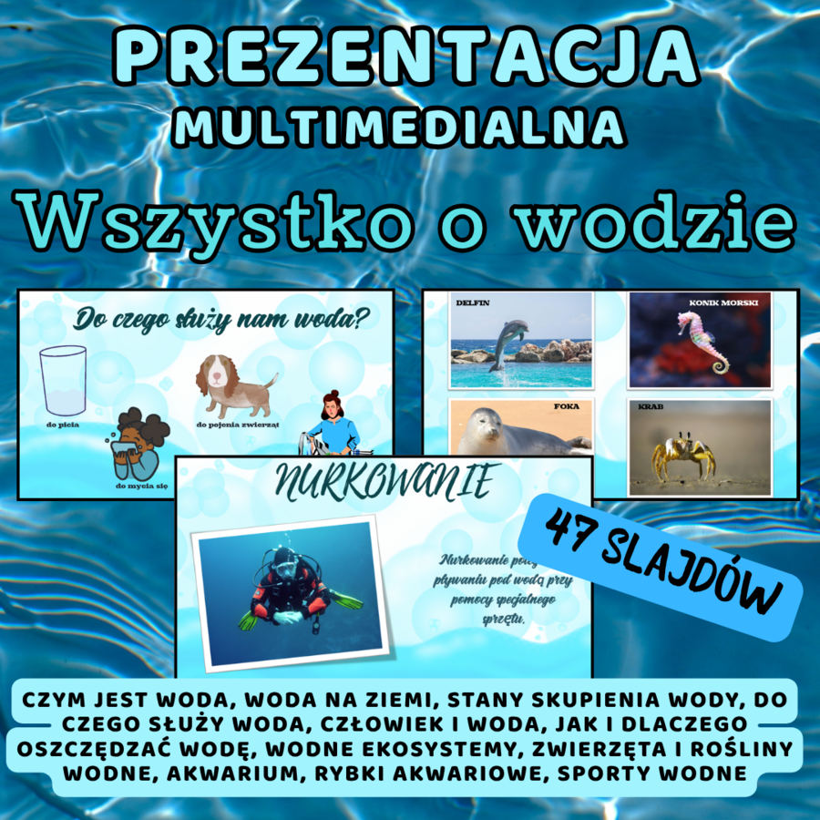 Prezentacja multimedialna - Wszystko o WODZIE / WODA