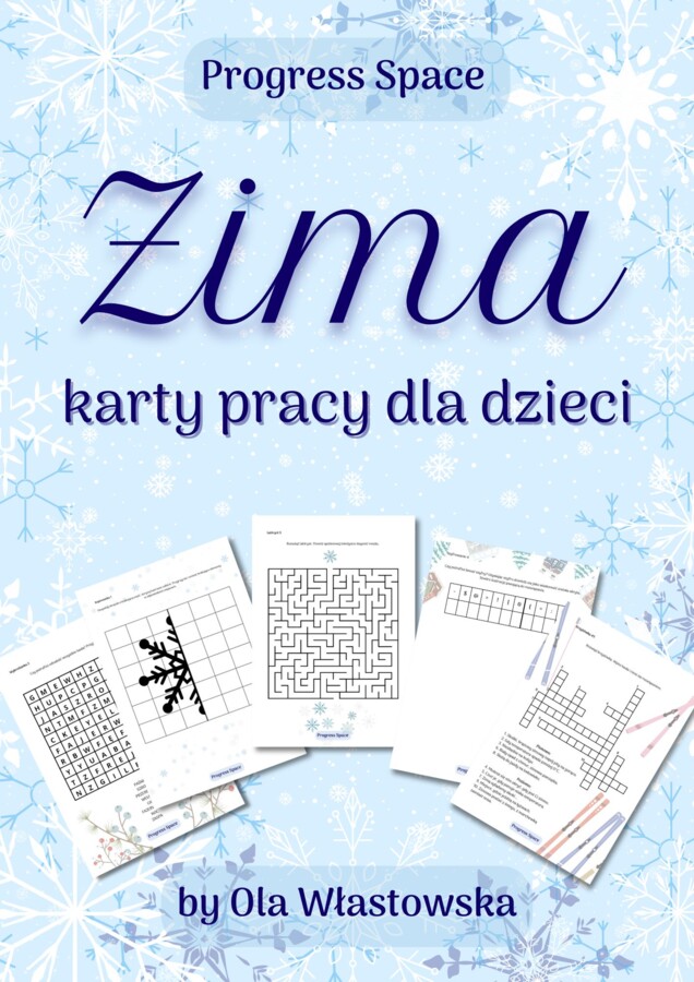 Zestaw kart pracy dla dzieci - Zima