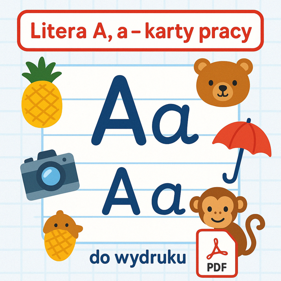 "A" i "a". Karta pracy. Sprawdzian