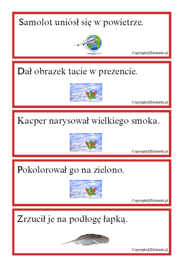 Zaplątane zdania - czytanie ze zrozumieniem-poziom podstawowy