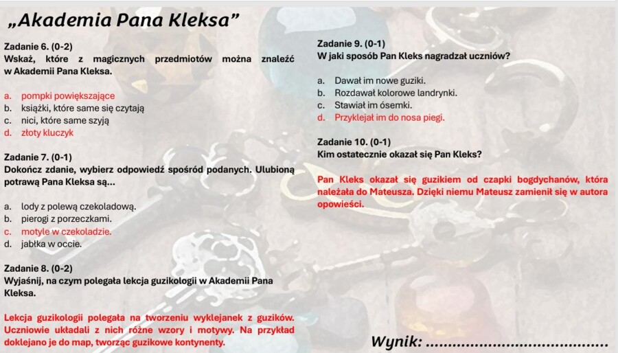 Zestaw lekturowy "Akademia Pana Kleksa"