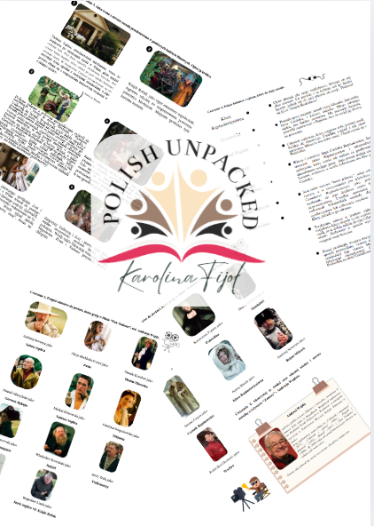 3 zestawy (+ odpowiedzi) kart pracy do filmów "Zemsta", "Quo vadis", "Pan Tadeusz", lektura obowiązkowa, egzamin ósmoklasisty