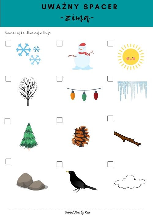 Uważny spacer - zima