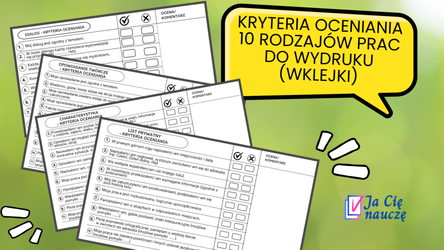 Kryteria oceniania - język polski
