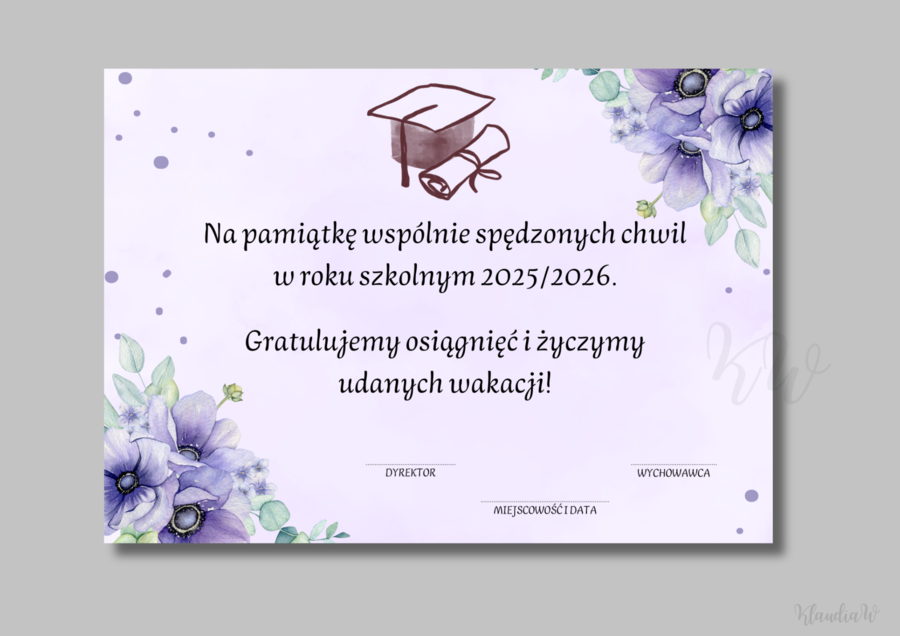 WKLEJKI DO KSIĄŻEK - ZAKOŃCZENIE ROKU 2025/2026