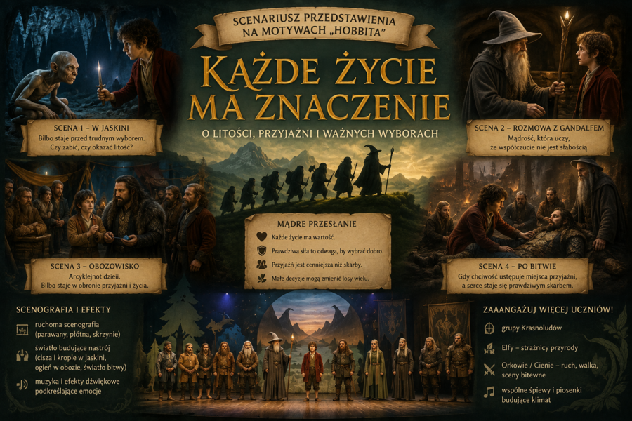 Scenariusz przedstawienia na podstawie "Hobbita"- Każde życie ma znaczenie