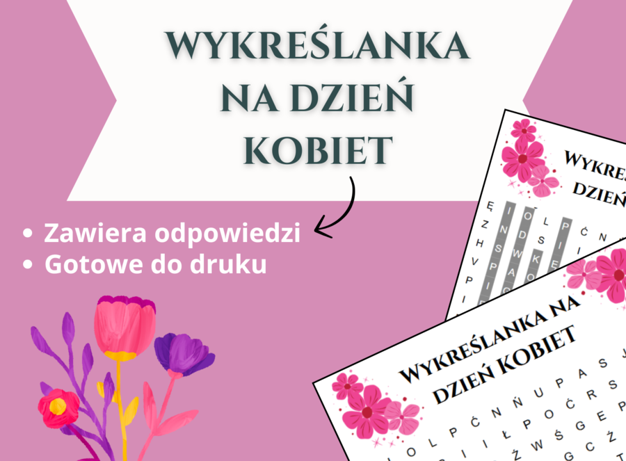 Wykreślanka z okazji Dnia Kobiet 💐👩‍🦰