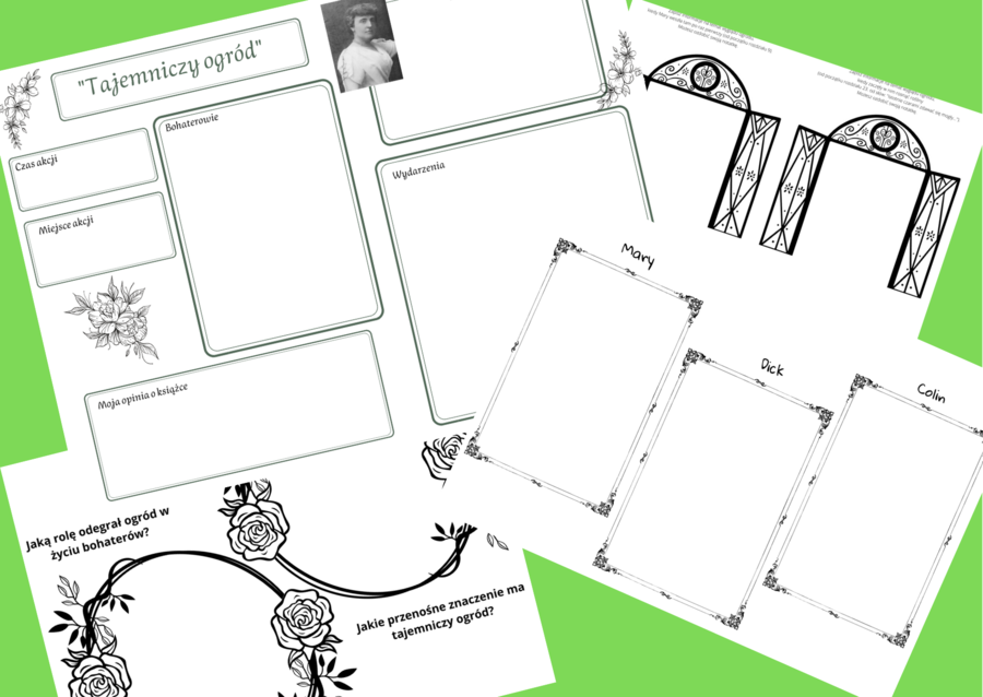 "Tajemniczy ogród" - karty pracy