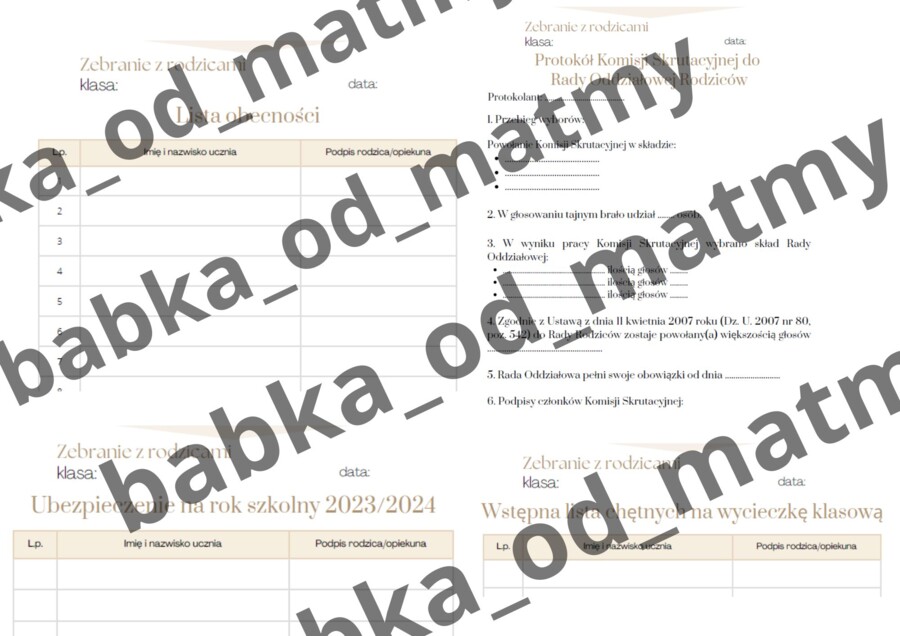 Zebranie z rodzicami - zestaw niezbędnych materiałów na zebranie organizacyjne 2024/2025 (aktualizacja!)