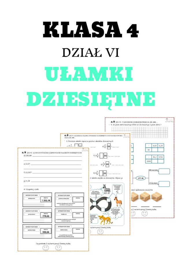 Dział VI : Ułamki dziesiętne