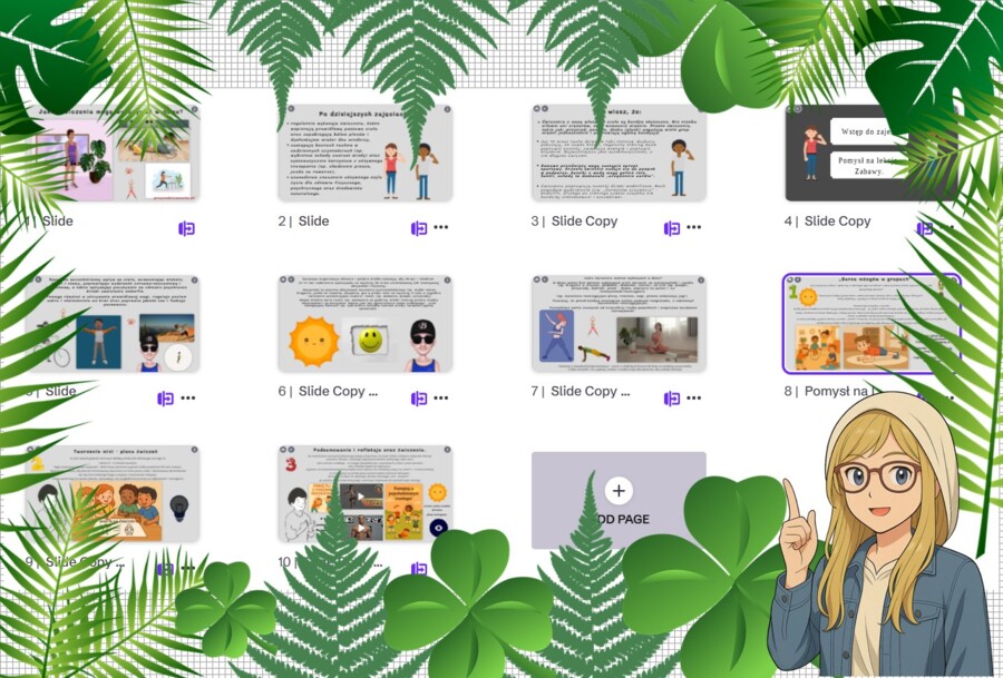 Prezentacja multimedialna w genial.ly „Jakie ćwiczenia mogę wykonywać w domu? ”. Edukacja zdrowotna. Klasa 7. Dział „Nasze zdrowie”.