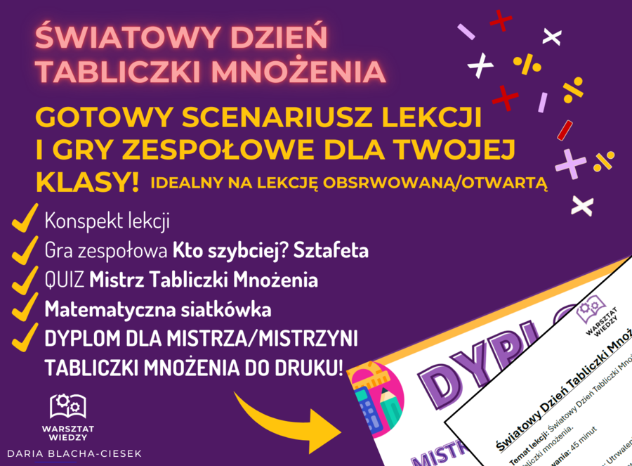 Światowy Dzień Tabliczki Mnożenia – scenariusz lekcji i zabawy matematyczne 🎉📚🧠 Idealny na lekcję otwartą! * tabliczka mnożenia*