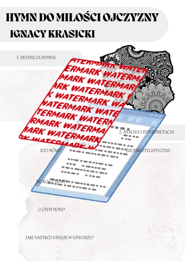 📒Notatnik maturalny – Oświecenie (wprowadzenie, bajki, satyry, Hymn do miłości ojczyzny Ignacy Krasicki)