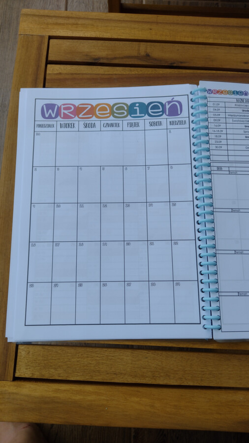 Planner nauczyciela 2024/2025 do samodzielnego druku