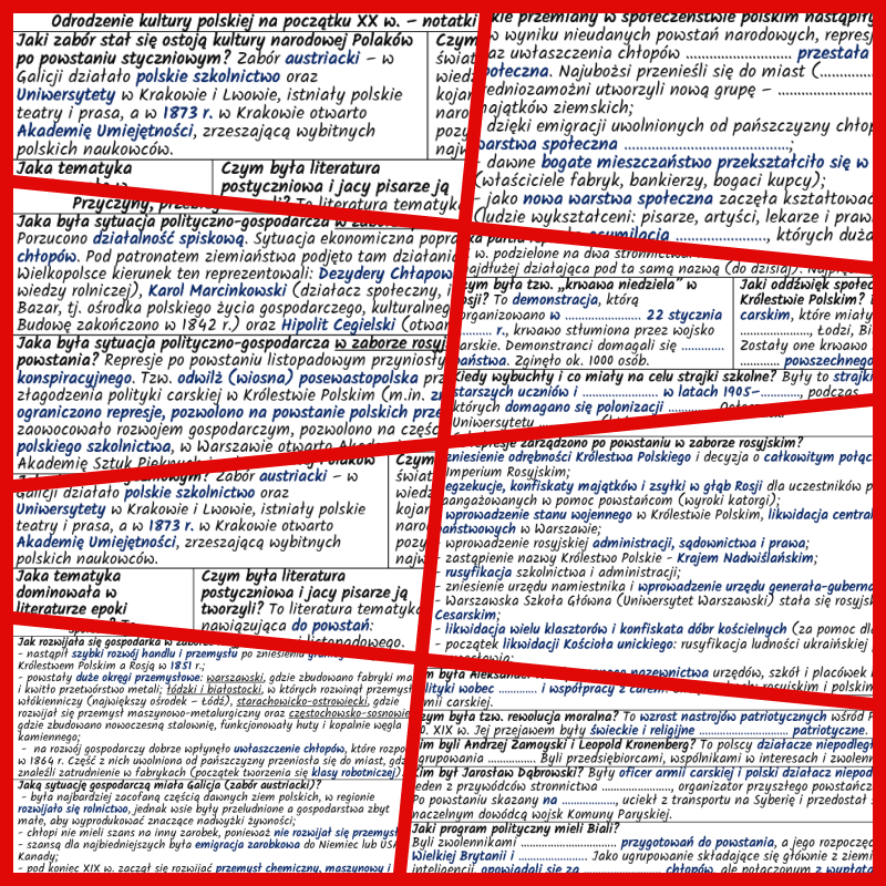 Polska na przełomie XIX i XX w. Powstanie styczniowe i jego skutki