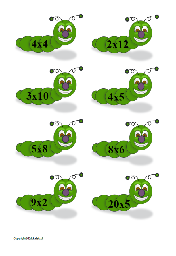 Matematyczne robaczki – gra matematyczna
