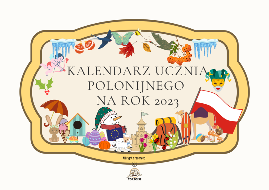 Kalendarz dla uczniów uczących się JPJO na rok 2023 z ćwiczeniami