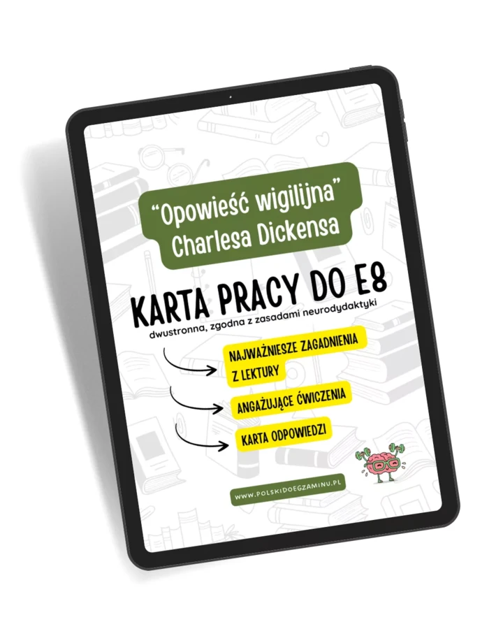 Opowieść wigilijna Charlesa Dickensa – Karta pracy do egzaminu ósmoklasisty