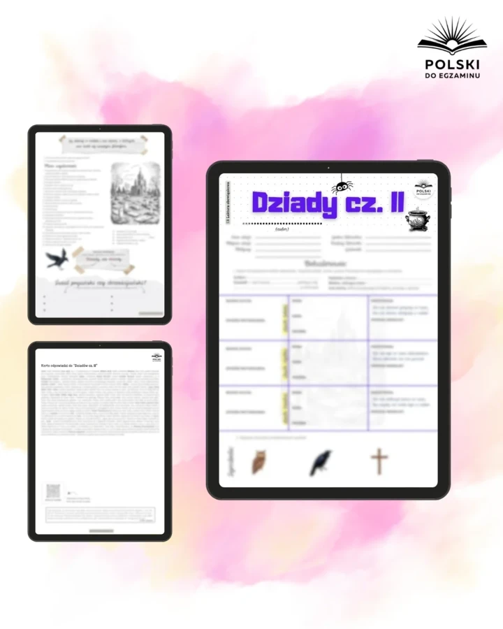 Lektury Obowiązkowe do Egzaminu Ósmoklasisty 📚 | Pakiet Kart Pracy PDF + 3 bonusy