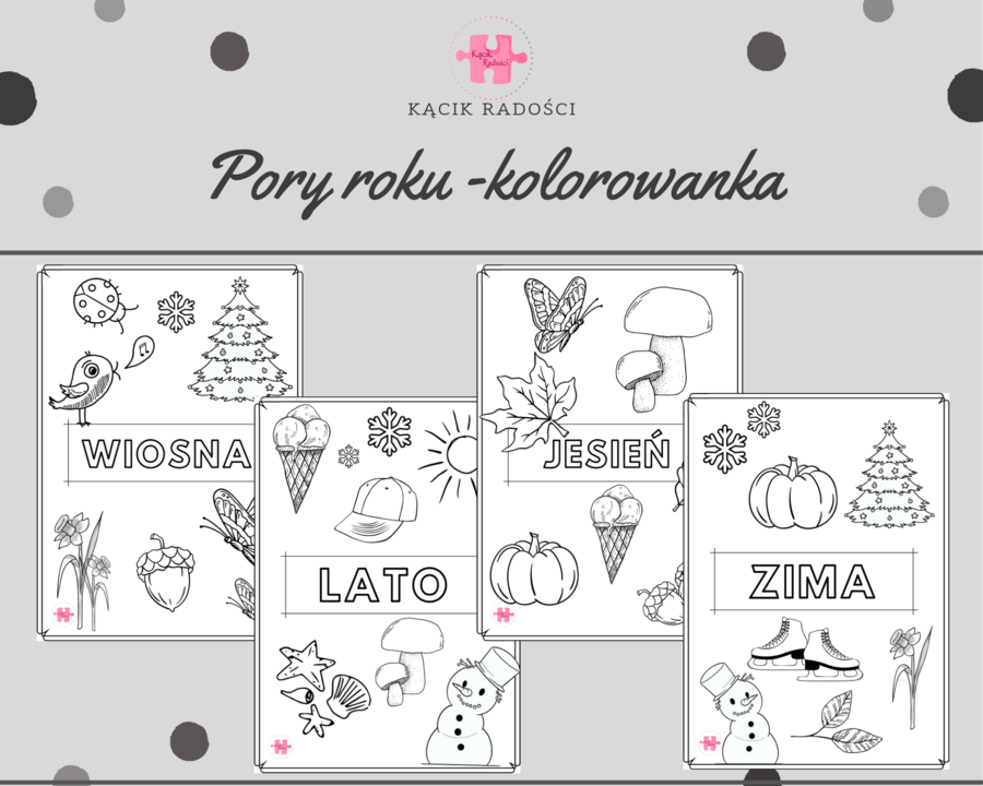 Pory roku - kolorowanka
