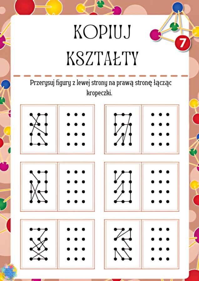 KOPIUJ FIGURY. ĆWICZYMY KOORDYNACJĘ WZROKOWO-RUCHOWĄ