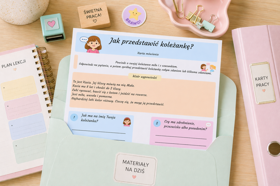 Jak przedstawić koleżankę? – karta mówienia