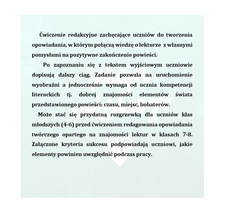 CHŁOPCY Z PLACU BRONI- ĆWICZENIE REDAKCYJNE- ALTERNATYWNE ZAKOŃCZENIE