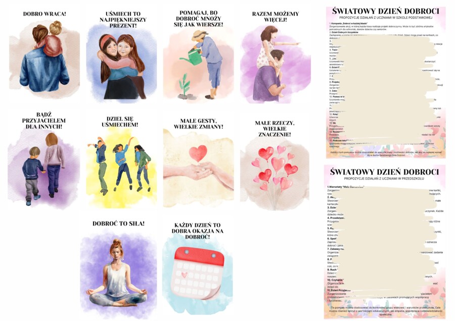 Światowy Dzień Dobroci - pakiet materiałów, plakaty i propozycje działań